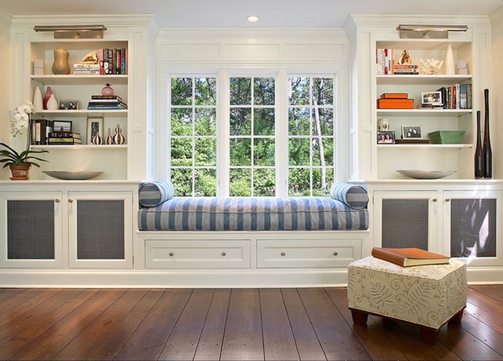 Open Kitchen Window Seat Table And Living Room