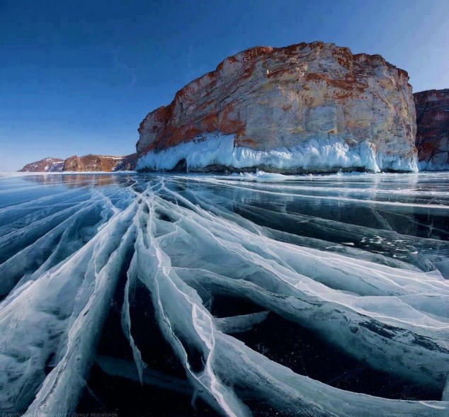 Frozen Lake Baikal, Siberia, Russia