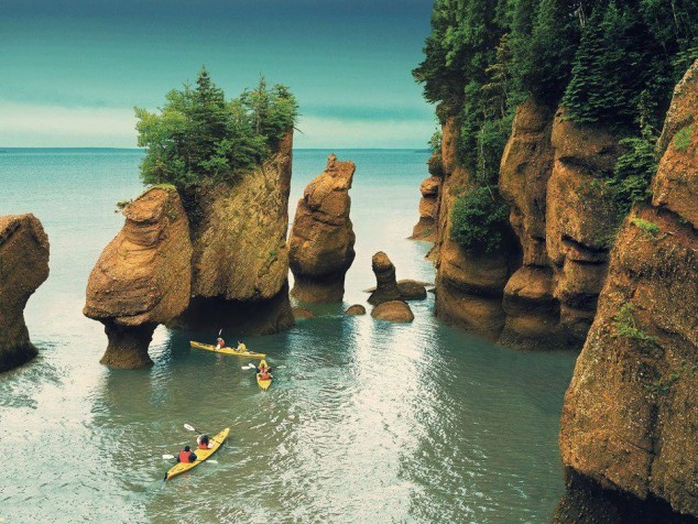 New Brunswick's Flowerpot Rocks, Canada