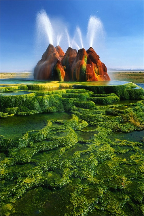 Picture Green Fly Geyser, Nevada