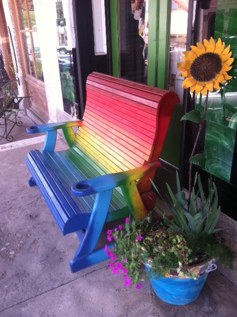 Rainbow bench