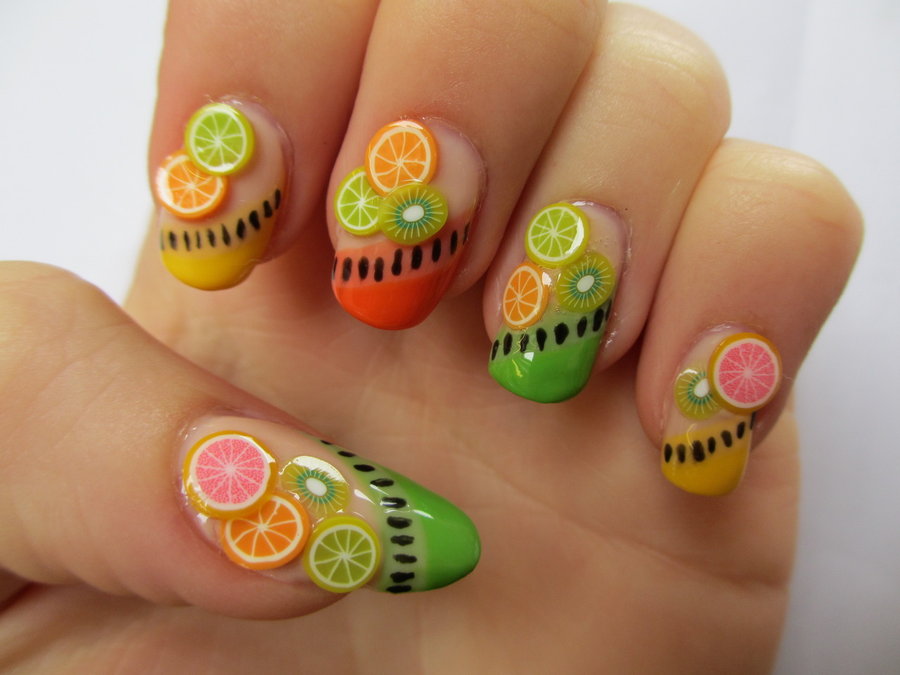 Fruit Slice Nail Art - wide 9