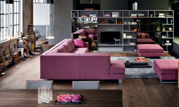 industrial feminine living room