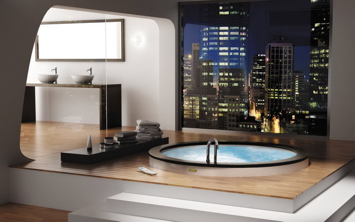 Round-Bathtub-in-Luxury-Modern-Bathroom