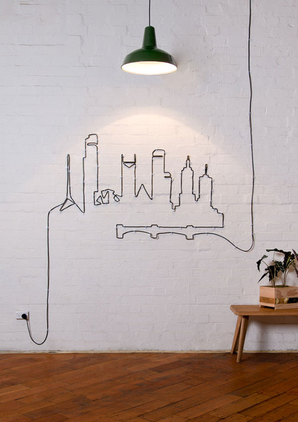 Creative Wall Decorations To Get Rid Of The Messy Cables