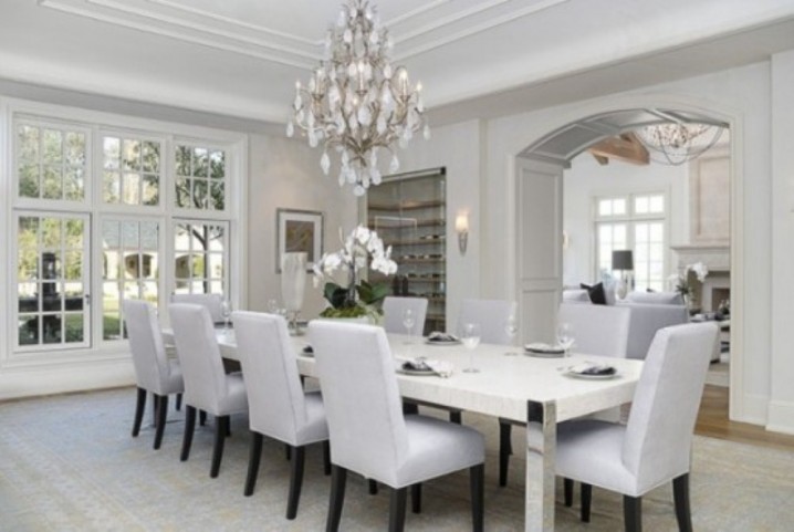 modern dining room white