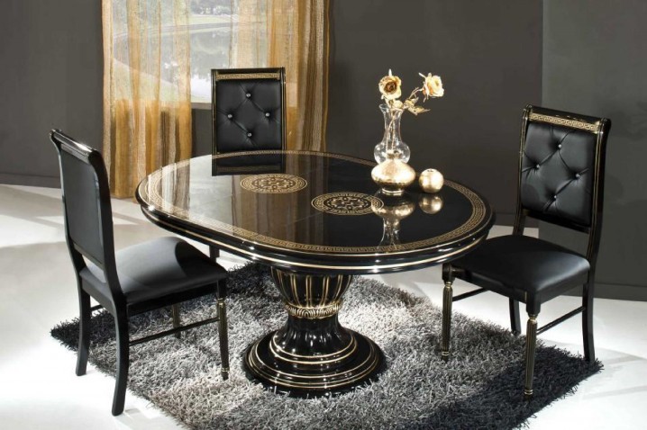 black-dining-room-sets-designs-with-modern-round-table