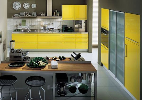 Modern Yellow Kitchen Designs - Top Dreamer