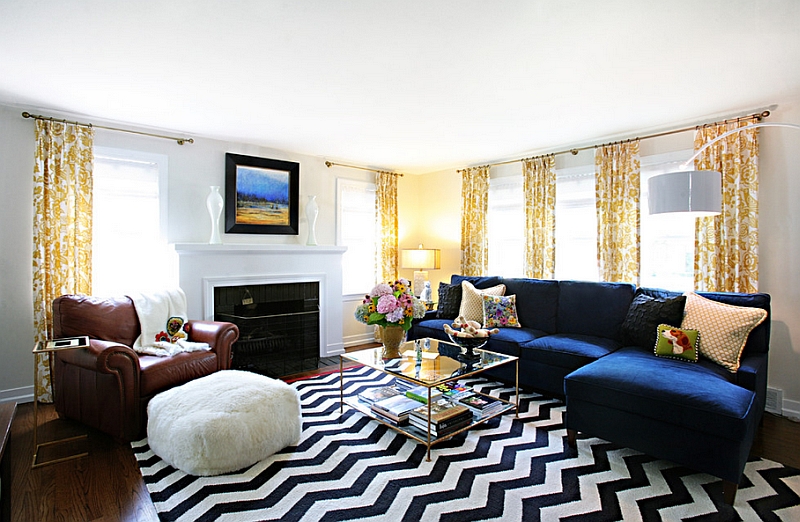chevron rug living room