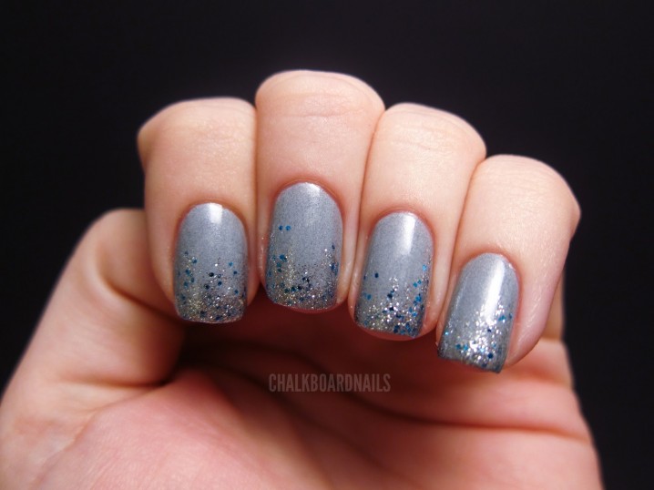 grey winter nail design