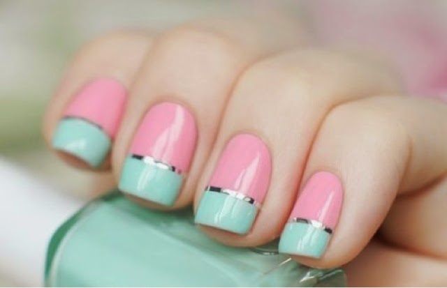 1. Simple Two-Tone Nail Art Design - wide 4