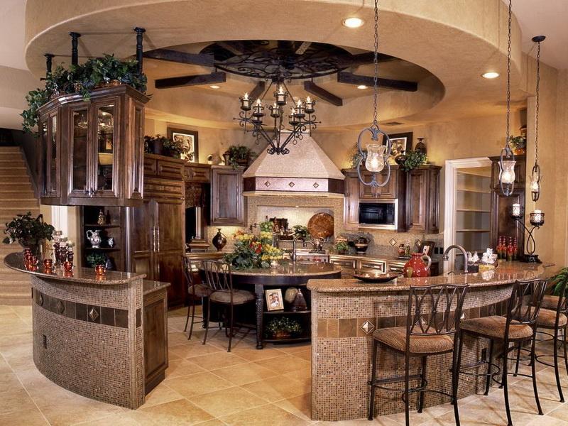 rustic kitchen design with islands