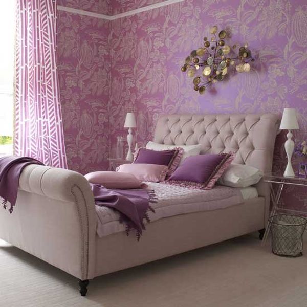 The-Purple-Curtain-of-Gorgeous-Tufted-Headboard