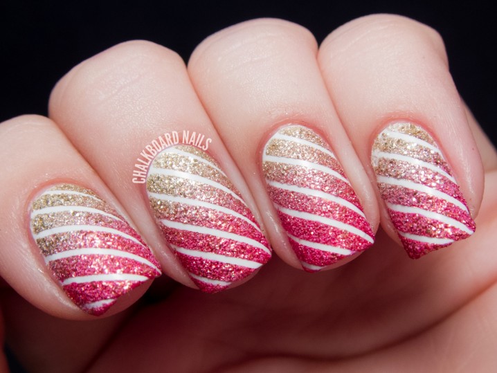 Glitter Striped Nail Art Step-by-Step Guide - wide 8