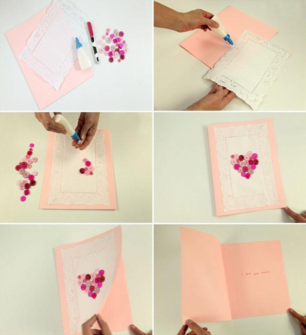 handmade-valentines-day-cards-tutorial-pink-buttons-kids