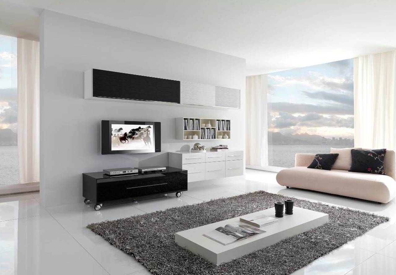 modern minimalist living room tv