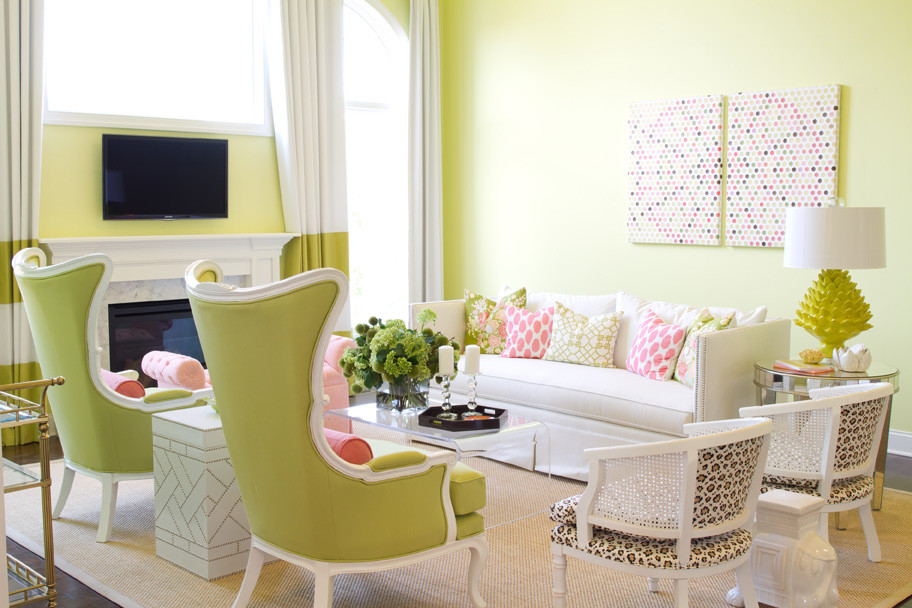lemon green living room