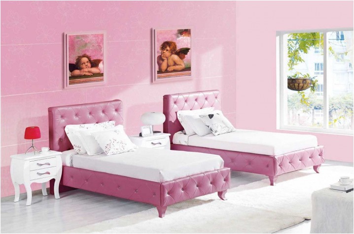awesome-twin-bedroom-for-girls-in-pink-with-comfy-bed-for-great-sleeping-time
