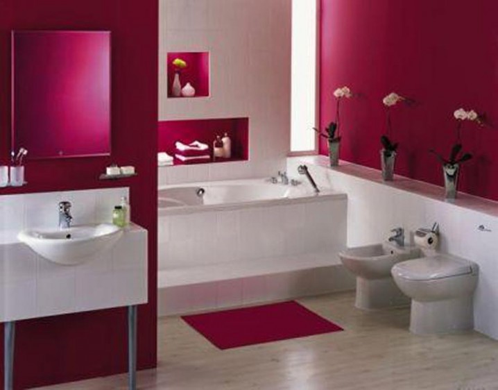 bathroom-fancy-pink-and-white-bathroom-interior-with-white-bathub-and-vanity-and-pink-rug-vanity-ideas-for-small-bathrooms
