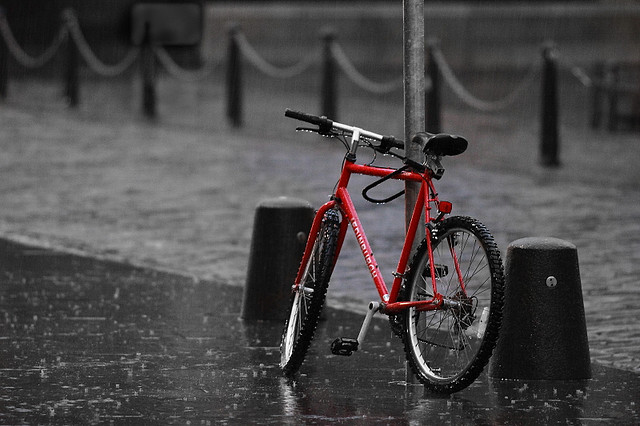 bike-raining