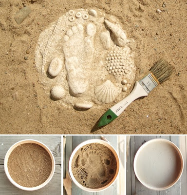handmade plaster fossils