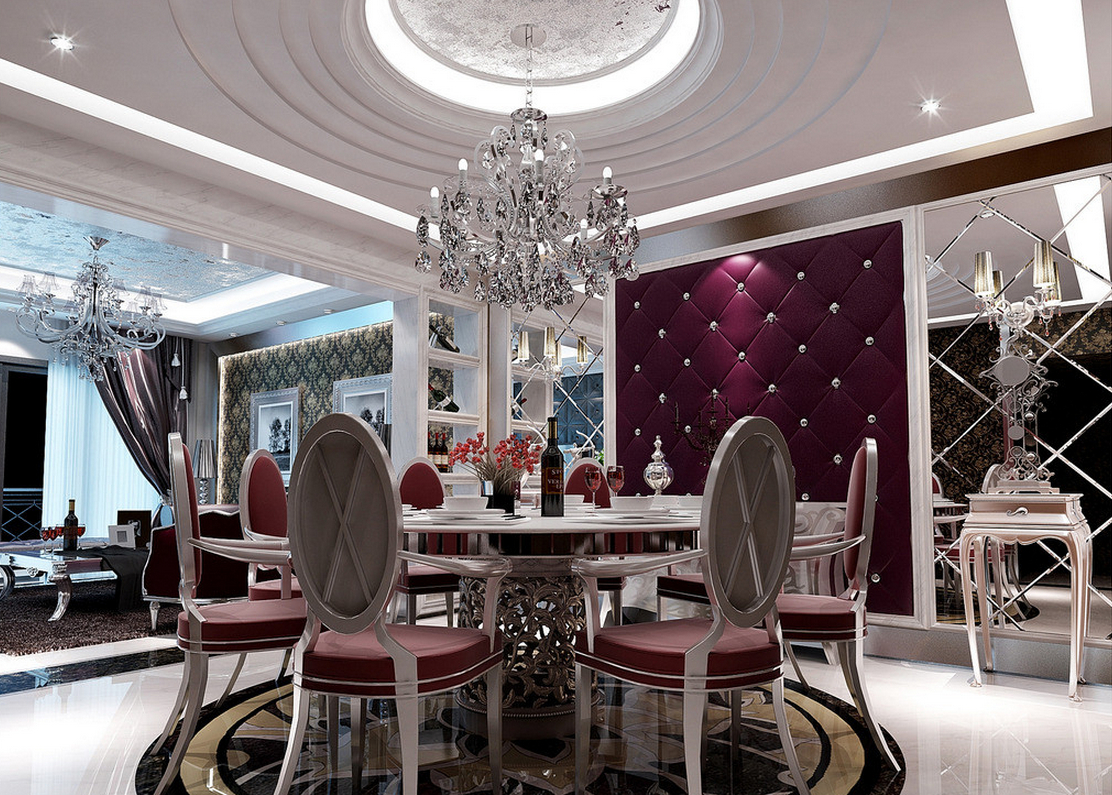 purple dining room decorating ideas