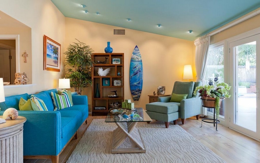 surf themed living room