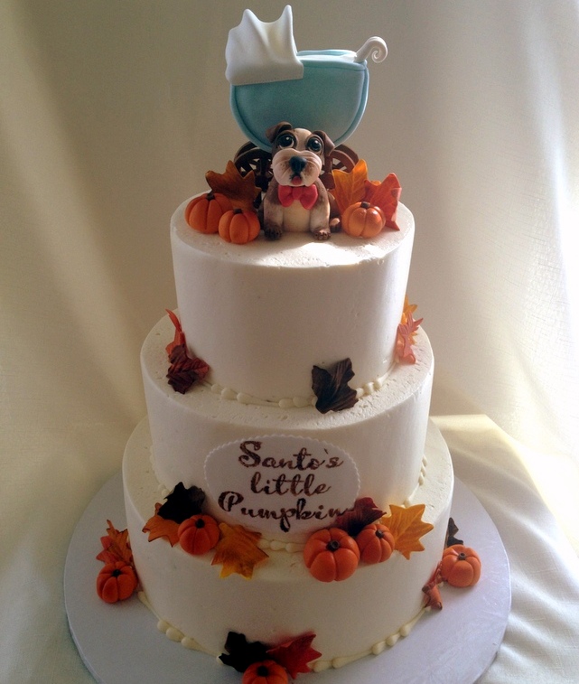 Baby Shower Fall Decorated Cake 