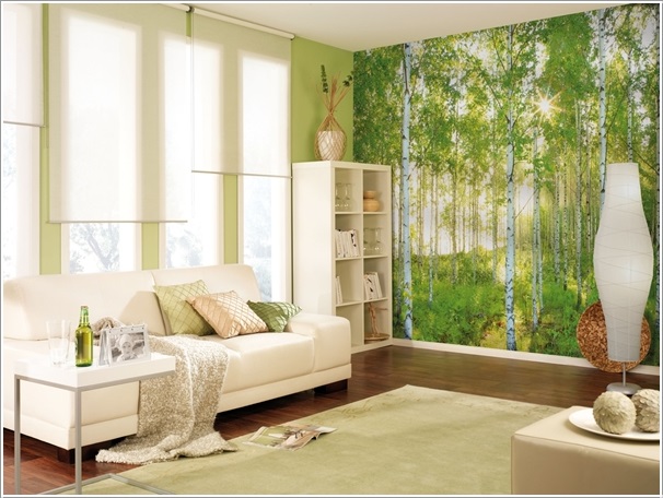 Bright Colored Living Room Design 
