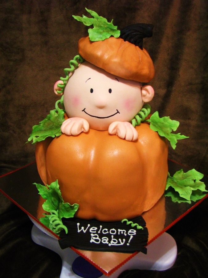 Welcome Baby Fall Baby Shower Cake 