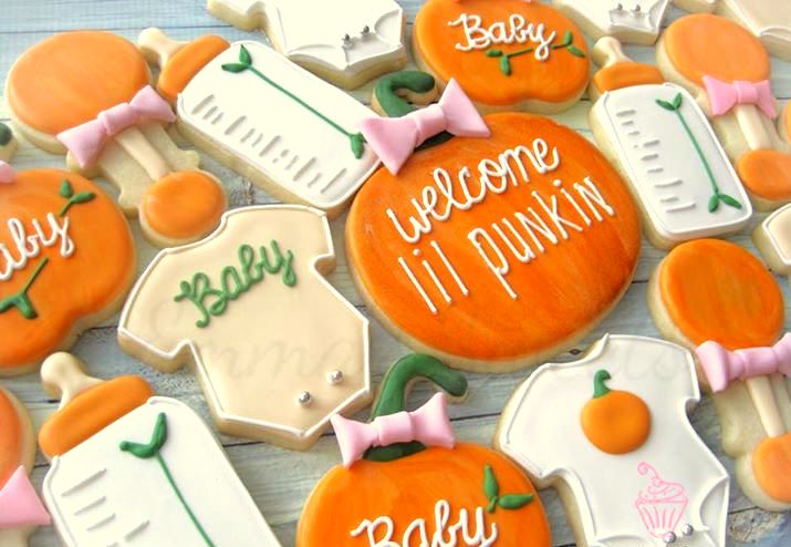 Baby Shower Fall Themed Cookies 