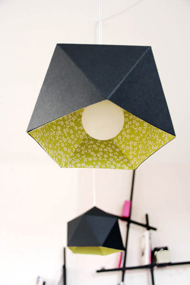 black-and-green-paper-lamp