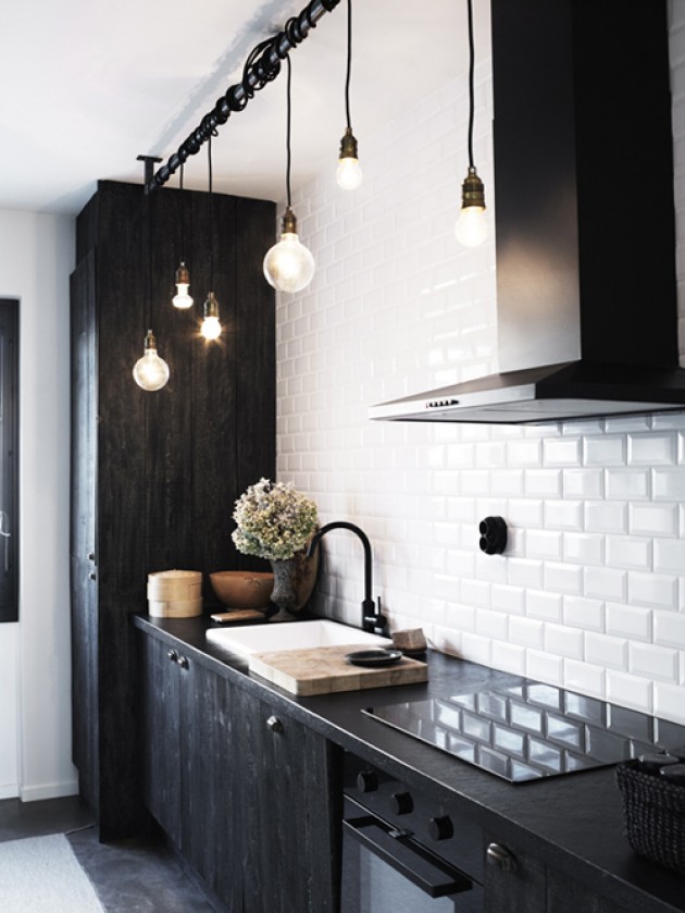 black-and-white-kitchen-light-bulb-decor