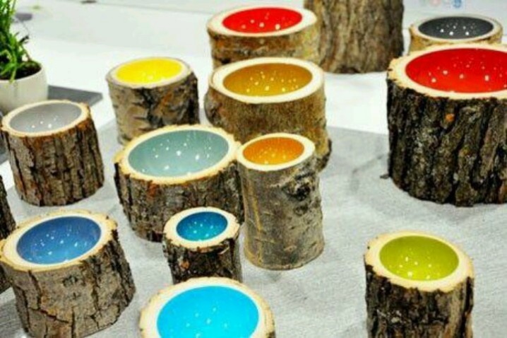 colored-tree-stump-bowl-decor