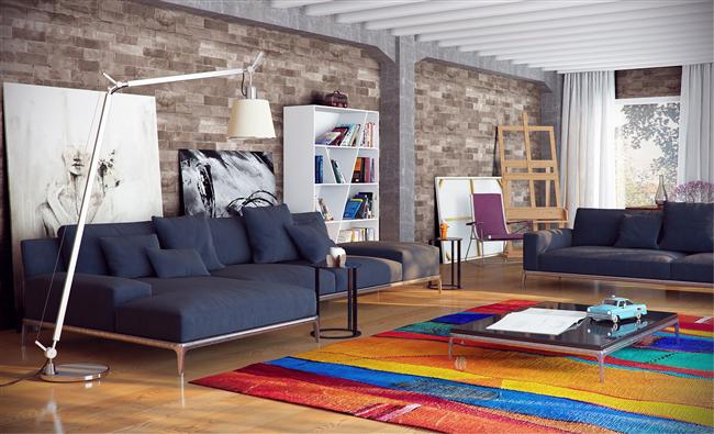 colorful-living-room-rug-decor