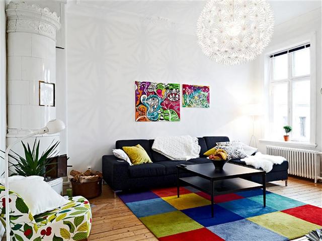 colorful-square-living-room-rug