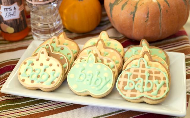 Cute Baby Boy Fall Themed Cookies
