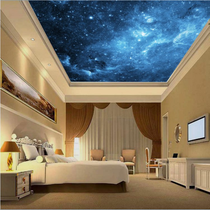 galaxy-ceiling-decor-living-room-idea