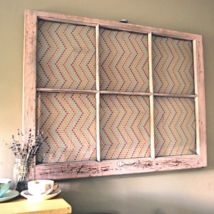 pink-old-window-frame-wall-decor