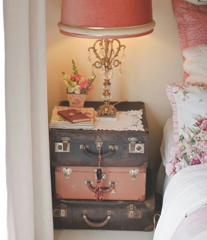 romantic-transformed-suitcase-into-a-bedside-table