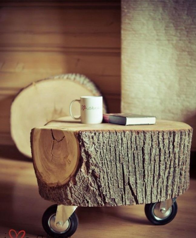 tree-trunk-table-on-wheels-home-decor