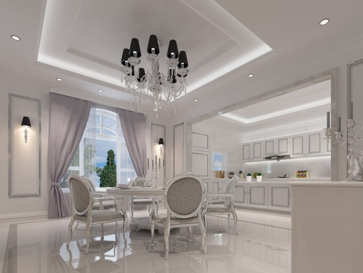 Luxury-White-Dining-Room-Design