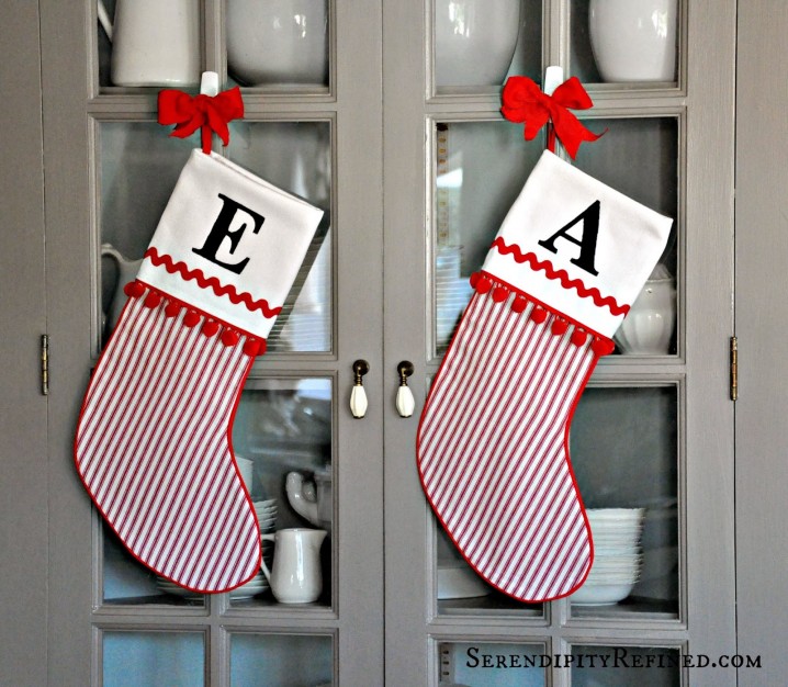 Tutorial Pattern for How to make Christmas Stockings with Cuff