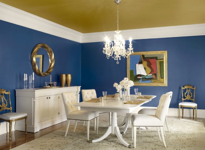 blue-dining-room-plan-painted-ceiling