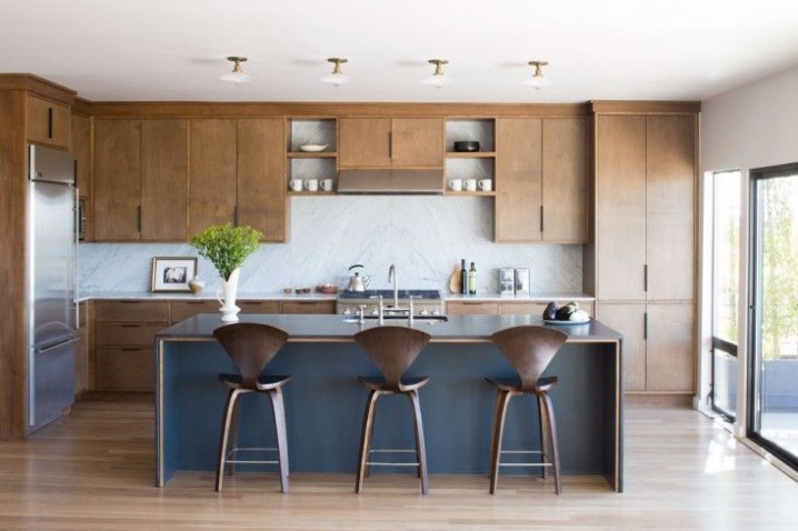 brown masculine kitchen design