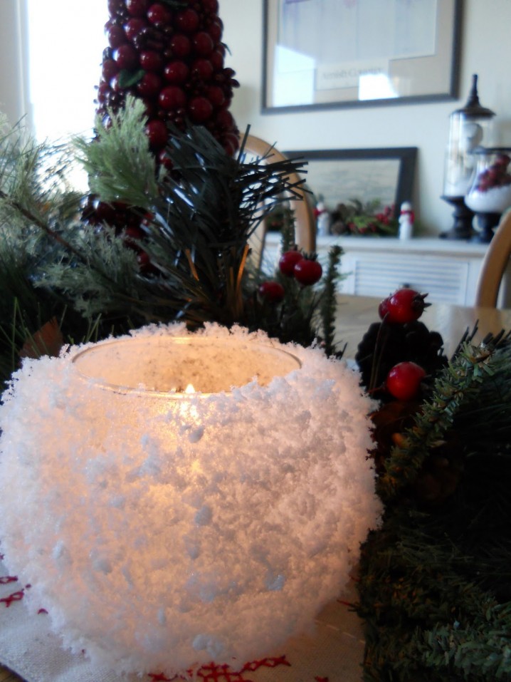 snowball votive candle holder