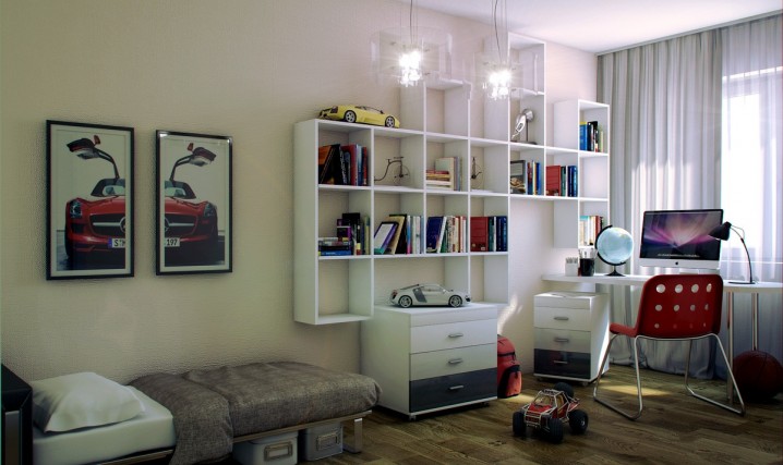 exclusive-decor-white-red-teenage-bedroom-study-wooden-floor