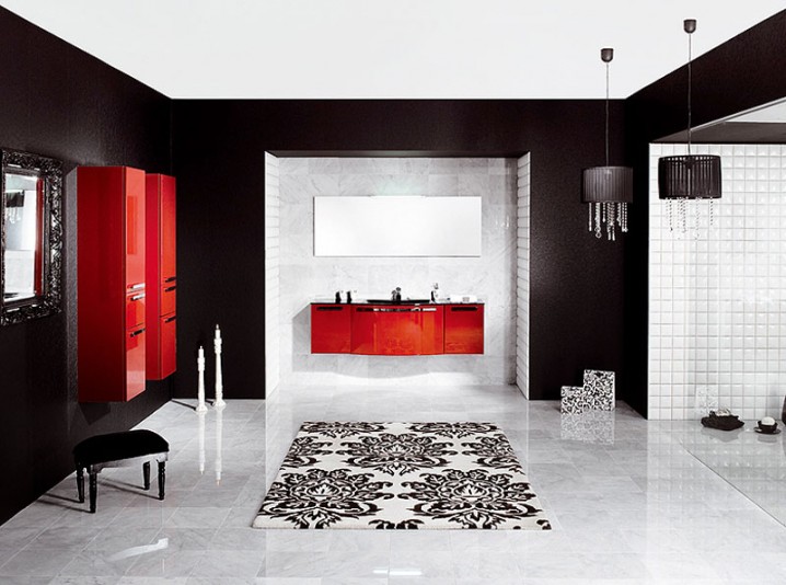 30-Luxury-Red-Bathroom-Decorating-Ideas-Black-White-Accents