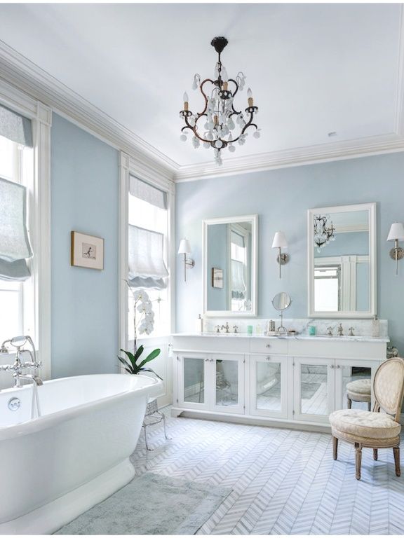 blue bathroom design
