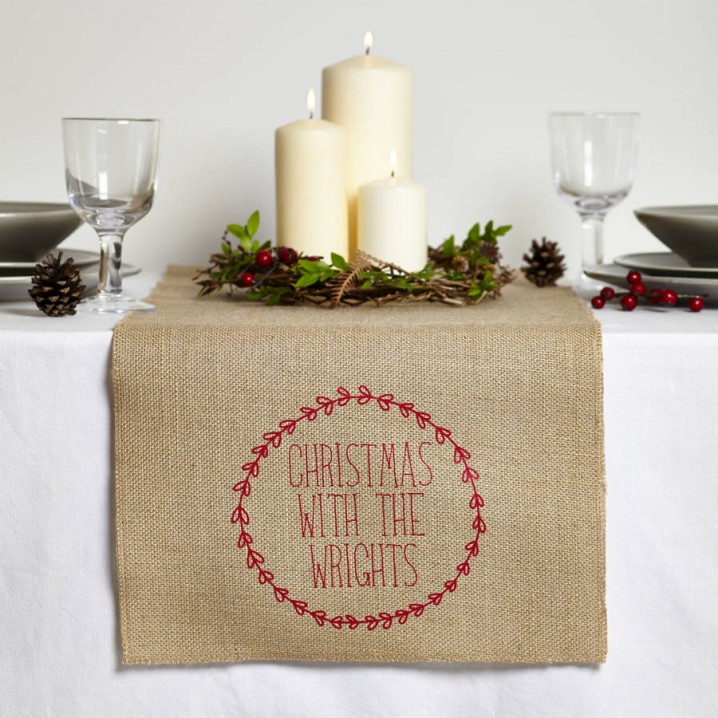 brown-and-red-burlap-christmas-table-runner-three-white-freestanding-christmas-candles-christmas-table-runner-ideas-charming-classy-christmas-table-runner-designs